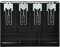 Geldkassette, Kassenschubladen-Einsatz, Kassenschubladen-Federklammern, Kassenschubladen-Register-Einsatztablett, Ersatz-Kassierer-Vier-Box mit Metallclip (Schwarz)
