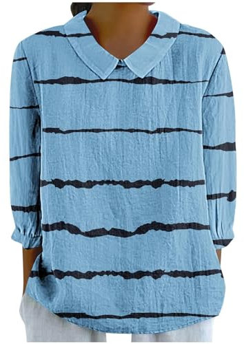 Ensemble Chic Et Élégant Femme: Blouse en Lin, Tee Shirt Manche Longue, Chemisier Cintré Satin Rouge, Débardeur Grande Taille, Robe Lin Bleu XL