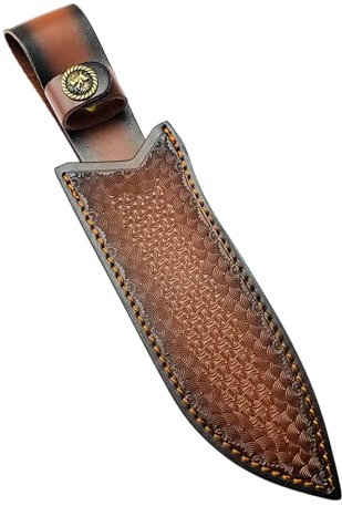 Folding Knife Sheath for Belt,Leather Pocket Knife Sheath Case,EDC Belt Knife Holster,5.2 Large Knife Pouch,Knife Scabbard Holder Bag Organizer Sleeve,w/Belt Loop for Outdoor Camping Cycling,Black