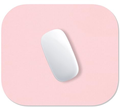 Hsurbtra Mauspad, hochwertig, strukturiert, klein, quadratisch, 20,3 x 22,9 cm, Rosa, dick, 3 mm, rutschfest, wasserdicht, Gummi, hübsch, niedliche Computermatte für Büro, Zuhause, Gaming, Laptop