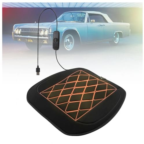 WXJHNYBS Heizauflage Autositz, USB,Stromschutz Beheizbar Sitzauflag Auto rutschfest,Bequem Seat Back Protector für Fahrzeuge,Büro 1 Stück