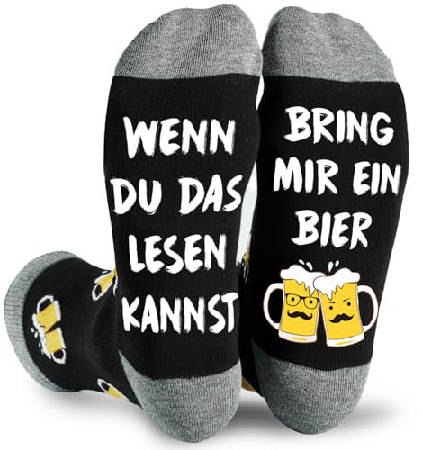 Vatertagsgeschenk für Papa,Lustige Geschenke für Männer Herren Vater Damen Weihnachten Witzige Lustige Socken Geburtstagsgeschenk Ideen Frauen Geschenke Funny Socks Vatertag Männertag (BringBier)