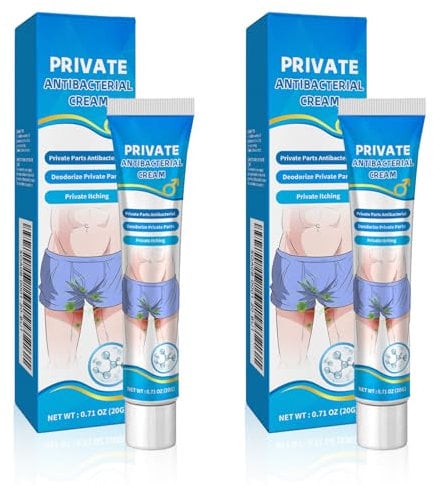 2 Private Antibakterielle Creme, Herren Intimbereich Lindert Creme, Männer Balanitis Anti Juckreiz Creme, Juckreiz Intimpflegecreme, Intimbereich Pflegecreme, Salbe Gegen Juckreiz im Intimbereich (1)