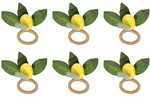 Sessleger 6 Stück Simulation Zitrone Pflanze Handtuch Ring Obst Mahlzeiten Schnalle Hotel Modell Handtuch Ring Schnalle Supplies