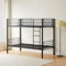 Reinforced Beds, 3FT BIRCHAM BUNK BED, Metal Bunk, Suitable for Adult Use, Exclusive Product, Easy Assembly, Reinforced Tubular Support Base, Reversible Ladder (Black)