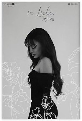 GBFRE Poster Sängerin Ayliva, Leinwandposter, Schlafzimmer-Dekor, Sportlandschaft, Büro, Raumdekoration, Geschenk, ungerahmt, 30 x 45 cm