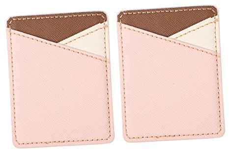 CHILDWEET 2stücke Handy-rückentasche Mit Klebeband Aus Pu-Leder Kartenfächer Für Handyhülle Praktische Brieftasche Für Unterwegs