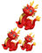 ERINGOGO 3St Jahr der Drachen-Maskottchen-Puppe Einhorn-Kit Kuscheltiere Plüsch tragen drachenfiguren Drachen Kuscheltier ausgestopfte Drachenpuppe Stofftierpuppe PP Baumwolle