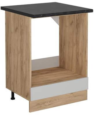 Vicco Meuble pour Four R-Line, Blanc Campagne, 60cm, PT Anthracite