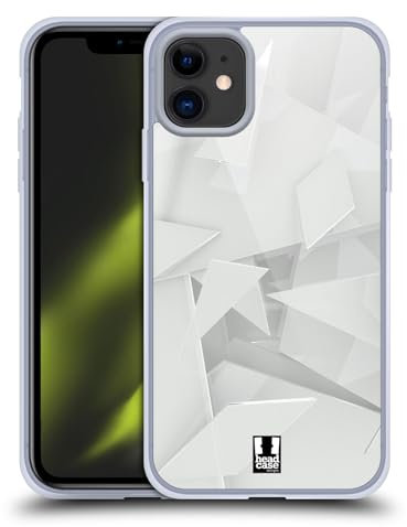 Head Case Designs Weiss Glassplitter Gelhülle [Militärischer Schutzgrad] Kompatibel Mit Apple iPhone 11 Und Kompatibel Mit MagSafe