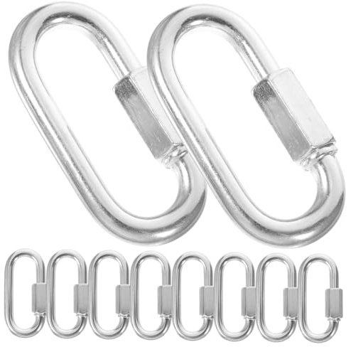 TOYZFRIENDY 10 Moschettone Pesante con Vite Giunto in Zincato per Arrampicata Altalene e Palestra Resistente e