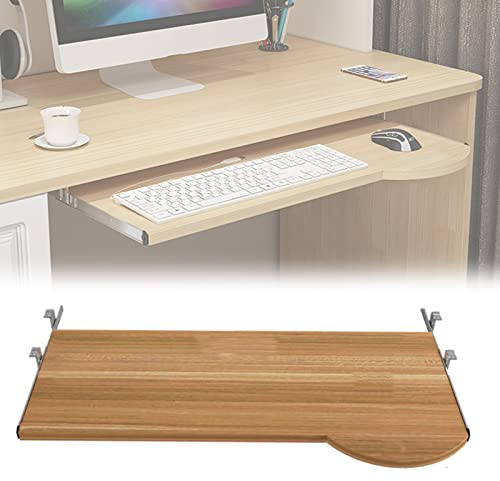 Under Desk Keyboard Drawer | Height Adjustable Keyboard Tray | Wooden Keyboard Holder for Desk | Easy Mounting | 600x270mm & 700x270mm Options