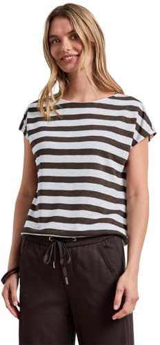 Damen Dropped Shoulder Shirt mit Streifen und Glitzer
