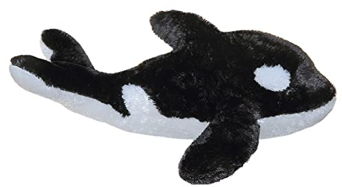 Aurora, 06271, Flopsie Splash Orca Whale, 12In, Soft Toy, Black and White, Medium