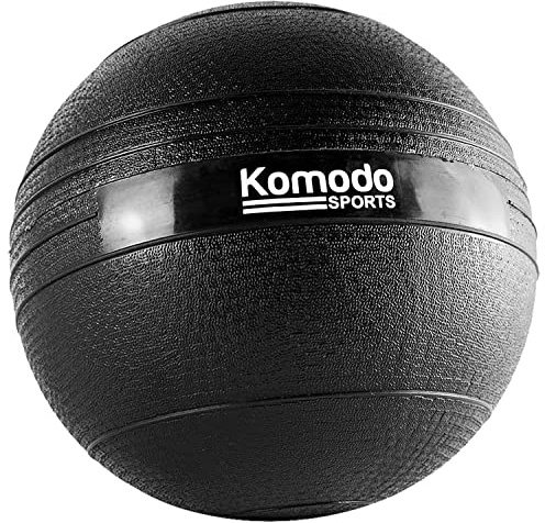 KOMODO No Bounce Slam Ball for Gym Fitness | Pre-filled with iron filing sand, Textured grip, Suitable for wall and floor slamming
