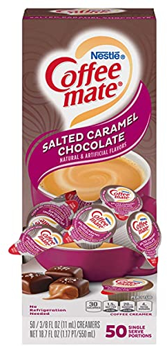 Coffee-Mate Liquid Coffee Creamer, Salted Caramel Chocolate, 0.375 oz Mini Cups, 50/Box NES STCRMCRMR by Coffee-mate