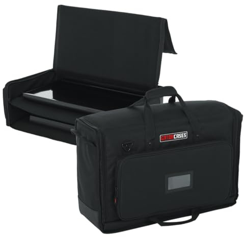 Gator Cases Padded Nylon Dual Carry Tote Bag for Transporting (2) LCD Screens, Monitors and TVs Between 19 - 24; (G-LCD-TOTE-SMX2)