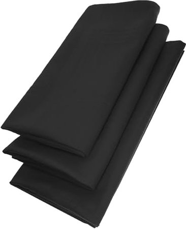 Gariella - 3er Set Stoffservietten mit Muster, Farbe: Schwarz, Mundservietten, Mundtuch, 100% Baumwolle, Größe: ca. 45 x 45 cm, waschmaschinenfest, vierseitig eingesäumt