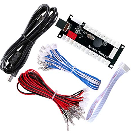Zero-Delay-USB-Encoder von Hikig, PC auf Joystick für MAME-/Raspberry-Pi-/Arcade- Controller, Support zum Selbermachen für alle Arcade-Joysticks und Arcade-Tasten