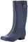 StormWells Ladies Wide Calf Wellies Wellington Boots Plus Extra Comfort Memory Foam Insoles (UK 6 EU 39, Navy with Red Trim)