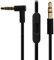 Replacement Audio Cable Cord Wire with in-line Microphone and Control for Beats by Dr Dre Headphones Solo/Studio/Pro/Detox/Wireless/Mixr/Executive/Pill (Black)
