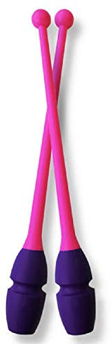 Pastorelli Clubes de gimnasia rítmica conectables (talla infantil), mod. MASHA - 36 cm (Rosa-Violeta)