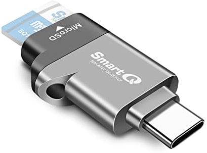 C356 Type-C MicroSD Card Reader with USB 3.0 Super Speed technology, supports MicroSDXC, MicroSDHC, and MicroSD for Window, Mac OS X and Andriod (Midnight Grey)