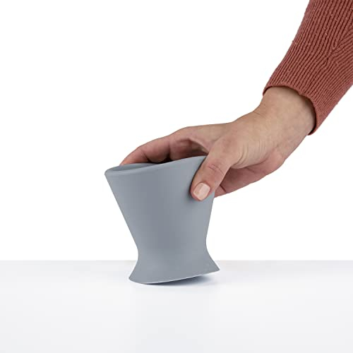 Ingenuity Bokee Baby Bottle Holder Hands Free – One-Hand Bottle or Sippy Cup Prep for Infant to Toddler, Grey