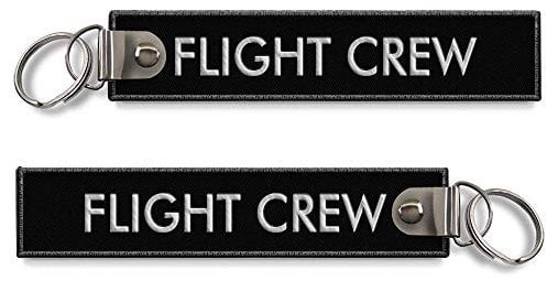 koolkrew Flight Crew bestickter Schlüsselanhänger, Schwarz, Schwarz