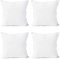 Encasa XO Wurfkissenbezüge (ohne Einlage) 40x40 cm – 4 er-Set Weiss Sublimationsrohling mit unsichtbarem Reißverschluss, Polyester-Twill für DIY, Druck & Malen
