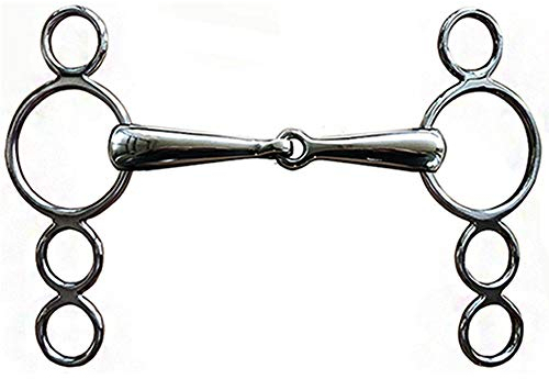 tooloflife Wassertrense doppelt gebrochen 3-Ring-Wassertrense Edelstahl 2 Größen 125 mm / 135 mm, Silber