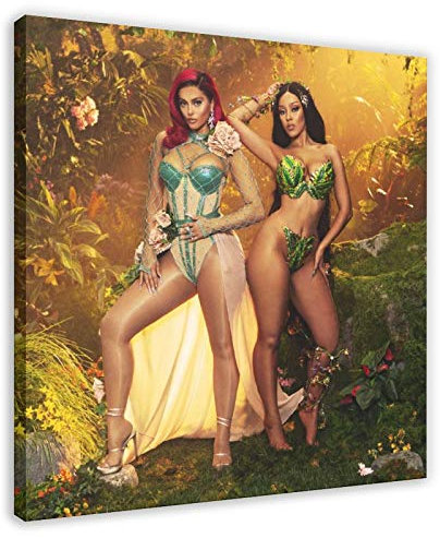 Kunstdruck auf Leinwand, Motiv: American Hip-Hop-Künstler Doja Cat Baby, I'm Jealous (feat. Doja Cat) Albumcover, 70 x 70 cm, Rahmen