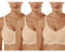 Vertvie Damen 1/2/3er Set Sport BH Einfarbig Ohne Bügel Bustier Klassische Bequem Stretch Bra Mittle Halt Gepolstert Wohlfühl-BH(Beige,XXL)