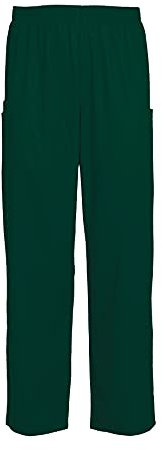 TAILOR'S Men's Scrub Trousers Full Elastic Waist Scrub Cargo Pants Hunter Green
