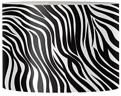 Biyejit Lampenschirm mit Zebra-Druck, rund, eleganter Stil für Heimdekoration