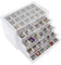 Nwvuop Acrylic Jewellery Box with 5 Drawers Adjustable Earring Storage Holder Clear Jewellery Storage Organiser for Rings Earrings Necklace Makeup Cosmetic Storage Box Grey