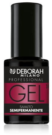 Deborah Milano - Smalto Semipermanente Gel N.14 Rosso Fragola, Effetto Plumping a Lunga Durata, Dona Unghie Intense e Brillanti, 4.5 ml