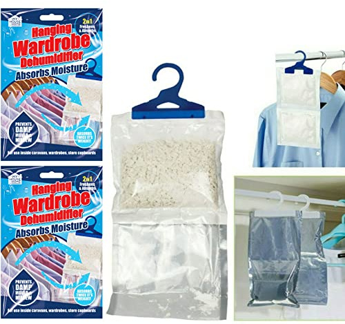 GEMS 20 | 10 5 2 1 x Hanging Wardrobe Dehumidifiers Interior Mould Trap Moisture Absorber Garage Damp Basement Humidity Catch Caravan Cupboards (20 Dehumidifiers)