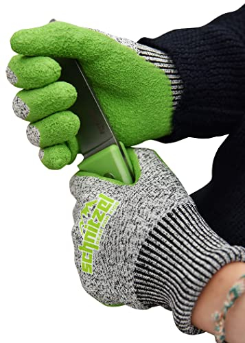 SCHNITZEL Protekto - hochwertige Schnittschutzhandschuhe | Arbeitshandschuhe | Gartenhandschuhe Kinder 5-10 Jahre - Cut Level D - Prüfzertifikat - Schnitzhandschuhe Mädchen Jungen (Größe 4)