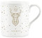 Purely Home Taurus Gold Star Sign Mug - Small Fine Bone China White Mug Coffee/Tea Present Zodiac Gift