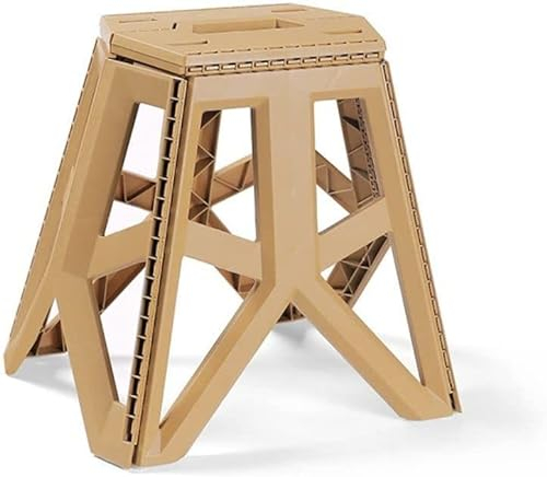 Marchepied pliable antidérapant – Marchepied pliable léger pour adultes et enfants – Poignées de transport pratiques adaptées pour tenir debout – Marchepied portable – Taille M | Jaune