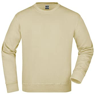 James & Nicholson Workwear Pullover - Strapazierfähiges Sweatshirt für Arbeit & Beruf | Farbe: stone | Grösse: L