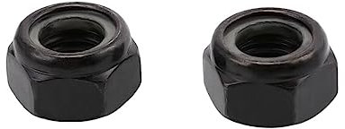 4-40 5-40 6-32 8-32 10-32 1/4 5/16 3/8 Tuercas de bloqueo de nailon de acero al carbono negro Inserto hexagonal roscado métrico Contratuerca Nutsert (Color : Black Steel Nut_3 8-16 (5pcs))