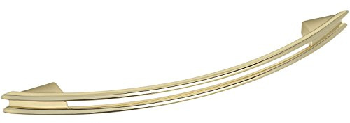 Sun Chain Griff Himalia LA 128mm - Designer Möbelgriff Bogengriff - Breite 170mm, Zinkdruckguss vermessingt