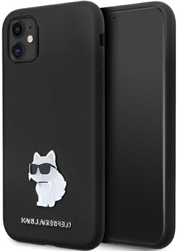 Karl Lagerfeld KLHCN61SMHCNPK Hülle für iPhone 11 / Xr 6.1 Schwarz hardcase Silicone C Metal Pin