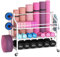VILAWLENCE Home Gym Storage Large Rack White for Yoga Mat Hantells Kettlebells and Strength Training Equipment, Hantel Weight Rack with Wheels