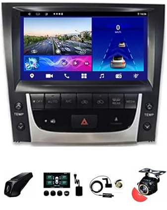 9 Zoll 2 Din Android 12 Autoradio,für Lexus GS300 350 400 430 450h 460 S190 GS 300 III 3 350 400 430 450h 460 2018-2019,mit CarPlay Rückfahrkamera Lenkradsteuerung Bluetooth GPS Navigation (Color