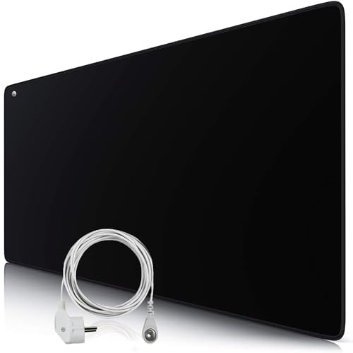 Baiyouli® Tapis de Souris de Mise à la Terre 68x25 cm, Tapis de Mise à la Terre Universel pour Ordinateur, Pied, Yoga et Lit, Meilleur Sommeil