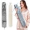 Extra Long bodybottle hot Water Bottle in Luxorious Zipped Grey Faux Fur Cover 72cm 2L
