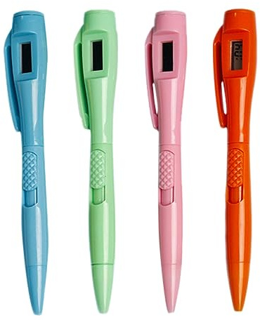 STOBOK 4 Stück Digitaler Teststift Signaturstifte Journaling- Stifte Stift Mit Zeituhr E Ink Feinpunktstift Untersuchung Schreibstift. Stift Mit Uhr Kugelschreiber Mädchen Student Plastik